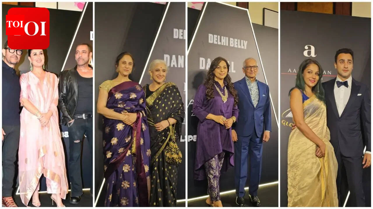 La nueva y robusta apariencia de Salman Khan se roba la atención en la fiesta de Lagaan; Kareena Kapoor, Juhi Chawla e Imran Khan-Lekha se unen a las festividades | Noticias de películas hindi