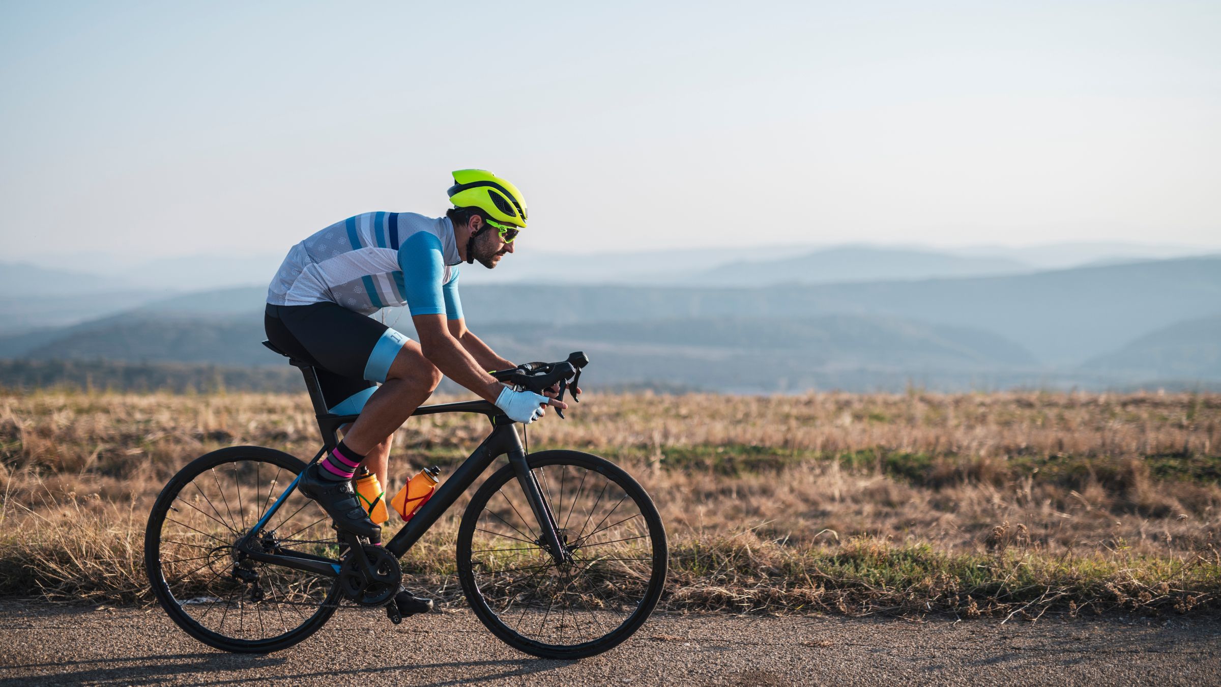a person cycling outside